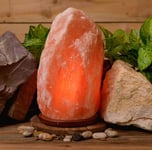 Hestia Large Rock Salt Lamp on Wooden Base 12kg Rrp £85