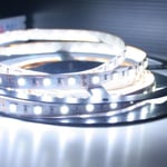 Valkoinen LED-nauha kaksinkertaisella teipillä, SMD, 120cm