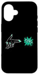 Coque pour iPhone 16 Bleu sarcelle Aqua Boy Bye!