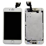 Lcd Écran Vitre Tactile Sur Châssis Avec Bouton Home + Caméra Assemblés Pour Iphone Apple 6 4.7 Pouces Blanc + Outils De Montage