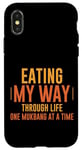 Coque pour iPhone X/XS Eating My Way Through Life One Mukbang At A Time