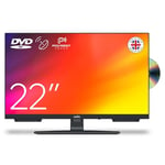 Cello C2224F 22 Full HD LED TV avec Design sans Cadre Lecteur DVD intégré Triple Tuner (DVB-C/-S2/-T2) Pitch Perfect Sound Idéal pour Les Petites pièces Fabriqué en Europe [2024]