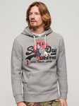 Superdry Tokyo Vintage Hoodie, Athletic Grey Marl