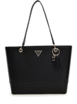 Guess Hwzb7879230 Noelle Elite Womens Tote Bag With Metal Logo In Black