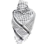 Palestinasjal, Keffiyeh, Arafat Hatta, upphöjd med tofsar, Shemagh Keffiyeh Arab hundtandsmönster 100%