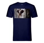 T-Shirt Homme Col Rond Bebe Elephant Elephanteau Douche Joue Avec De L'eau Mignon