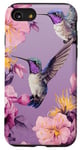 iPhone SE (2020) / 7 / 8 Hummingbird With Flowers in Purple Case