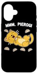 iPhone 16 Cat dreaming about Pierogi Polska Polish Food Mmm Pierogi Case