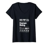 Womens Human Being V-Neck T-Shirt