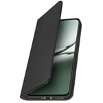 Fodral till Oppo Reno 12F Flip Card Holder Function Stand Black Svart