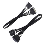 YINETTECH 2Pcs SATA Power Extension Cable, 15 Pin Male to Female Hard Disk Cable