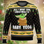 The Mandalorian And Grogu Baby Yoda Ugly Sweater 2024 Merry Christmas Men Pullover Höst Vinter Star Wars Damtröja style 13 XL