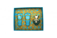 VERSACE POUR FEMME DYLAN TURQUOISE GIFT SET 50ML EDT + 50ML BATH & S/G + 50ML B/