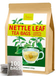 TeeLux Nettle Leaf Tea Bags 100 Count, Stinging Nettle Tea, Pure Natural Nettle Leaf Herbal Tea, Caffeine Free, Biodegradable Tea Bags