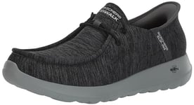 Skechers Women's Gowalk Max Slip-ins-Athletic Slip-on Casual Walking Shoes | Air-Cooled Memory Foam Sneaker, Charcoal/Black, 6.5 UK