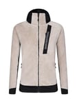 Rock Experience REWC02621-C967 BLIZZARD TECH HOODIE WOMAN FLEECE Sweatshirt Women's 0129 CHATEAU GRAY+0208 CAVIAR XL