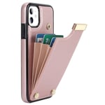 iPhone 11 Cover med kortholder - Rose Gold