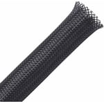 13mm-30m Gaine Câble Tressée Extensible Manchon de Câble Cache Fil Rangement Câble Protege Câble pour Câbles Automobiles Fils - Noir