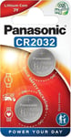 2 Panasonic CR2032 DL2032 2032 Lithium Coin Cell Batteries Fits Apple Air Tags