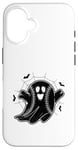 Coque pour iPhone 16 Pichet attrape-balle molle fantôme d'Halloween