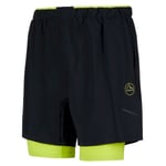 La Sportiva Trail Bite Short - Short trail homme Black / Lime Punch XL