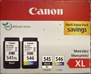 Canon PG-545XL/CL-546 Multi Value Pack Ink Cartridges