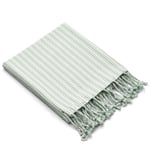 Liewood Mona beach towel - Y/D stripe ice blue/creme de la creme