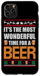 Coque pour iPhone 11 Pro Max It's The Most Wonderful Time For A Beer Funny Ugly Christmas