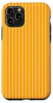 Coque pour iPhone 11 Pro Jaune moutarde rayé féminin Esthétique Preppy Stripes