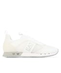 EA7 Mens Emporio Armani B&M Mesh Run Trainers in Grey - White - Size UK 5.5