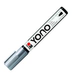 Marabu YONO 12400103082 Marqueur en argent 082 - Stylo acrylique polyvalent avec pointe ogive japonaise de 1,5 à 3 mm, à base d'eau, résistant à la lumière et à l'eau, pour presque toutes les surfaces