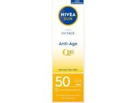 Nivea Sun Uv Face Anti-Age Q10 Anti-Age Solkräm Spf50 50Ml