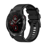 Garmin Fenix ​​​​5 Plus silikoniranneke, 22 mm - musta