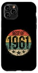 Coque pour iPhone 11 Pro Best Of 1961 Cadeau d'anniversaire pour homme et femme 64 ans