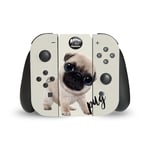 Head Case Designs Officially Licensed Animal Club International Pug Faces Matte Vinyl Sticker Gaming Skin Decal Cover Compatible With Nintendo Switch Joy-Con Controller