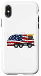 Coque pour iPhone X/XS Camion poubelle drapeau américain Trump drôle