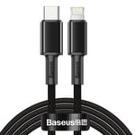 Baseus High Density USB-C til Lightning 20W PD 2 m - Svart