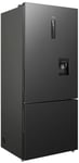 TCL 412L Bottom Mount Fridge Freezer with Water Dispenser - Matte Black - C440BFB