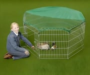 VivaPet - Grande Cage pour Animaux avec Filet de Protection - Octogone de 139.7 x 139 cm - Noir