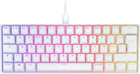 K65 RGB MINI 60 % CLAVIER DE JEU FILAIRE MÉCANIQUE ¿ SWITCHES LINÉAIRES CHERRY MX RED ¿ TOUCHES PBT DOUBLE-SHOT ¿ COMPATIBLE ICUE ¿ AZERTY FR ¿ PC, MAC, XBOX ¿ BLANC[CLA170140]