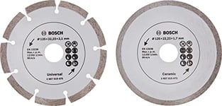 Bosch Accessories 2 pièces Disques diamantés (pour carrelage et matériaux de construction, Ø 125 mm, accessoires pour meuleuse angulaire)