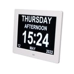 8In Digital Alarm Clock Photo Frame 800X600 Large Font Adjustable Brightness Lcd