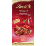 LINDT KIRSCH CHERRY LIQUEUR MILK CHOCOLATE BAR (100g) IMPORTED (Lindor) 