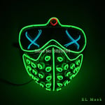 Carnival LED-naamio Hehkuva Halloween-juhlanaamio Rave-naamio Carnival Party -asu DJ Party Light Up Masks Anime Cosplay Rekvisiitta