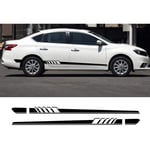 ASDFGZXC Car Side Skirt Stickers stripe decal Vinyl Decals, For Nissan Qashqai J10 Juke Leaf Micra Sentra Patrol Maxima Murano Tiida Pulsar Altima Rogue Sylphy, Car Sticker