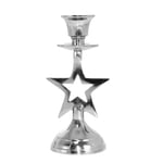 Star Candle Holder - Silver Nickel Plated Christmas Houseware Gifts