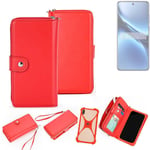 Wallet Mobile phone cover Vivo X200 Phone protective Case red