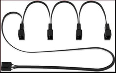 ARCTIC 4-Pin PWM Fan Splitter Cable - PST Extension-Cable for 4 Case Fans -Black