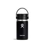 HYDRO FLASK - Thermos Isotherme de Voyage 354 ml (12 oz) - Café - Acier Inoxydable - Isolation à double paroi - Bouchon pour Siroter Antifuite - Sans BPA - Ouverture Large - Noir