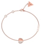 Guess JUBB03036JWRGL Lovely Heart Charm Bracelet Rose Gold Jewellery